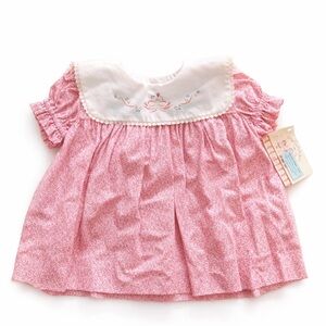 Vintage Gingersnips Ltd Baby Girl Dress NWT Pink Floral USA 6-9 Months